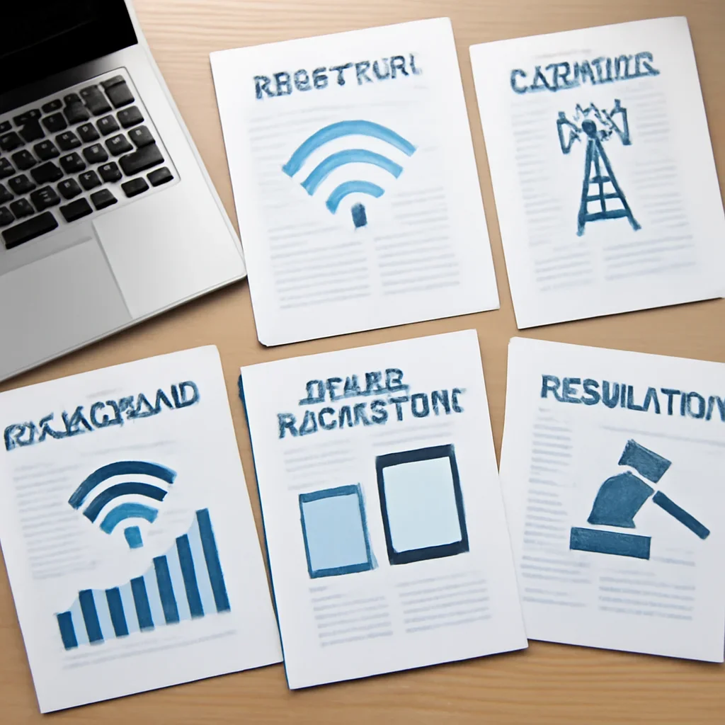 Supporting editorial image for Explained: Why Broadband Labels Matter for Consumers showing editorial workspace focused on broadband, spectrum, carriers, device ecosystems, and the regulation that shapes connectivity, with laptops, notes, and clean magazine-style composition, tailored to the article topic 'Explained: Why Broadband Labels Matter for Consumers'