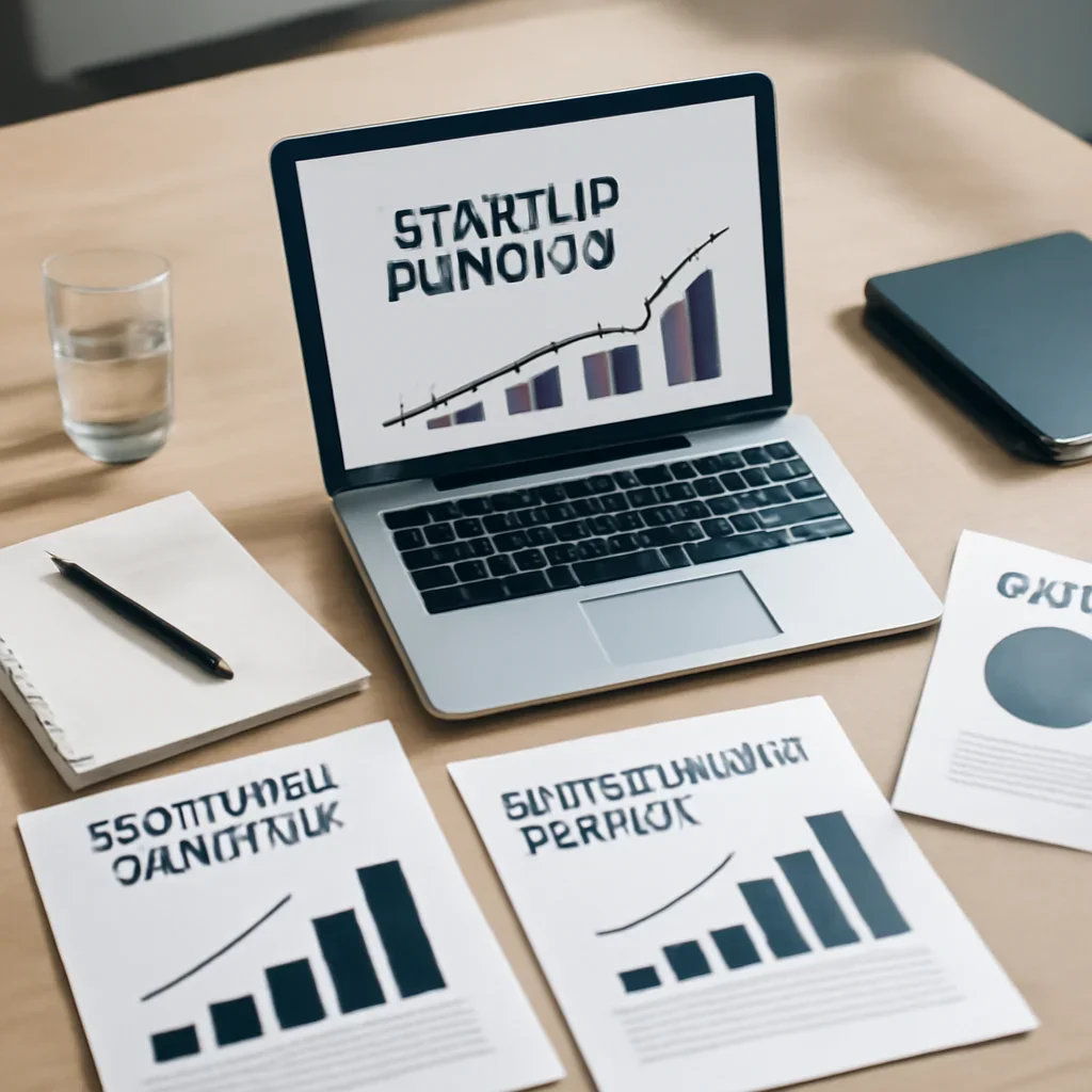 Supporting editorial image for How Startup Funding Rounds Actually Work showing editorial workspace focused on venture capital, debt, private market rounds, and the capital signals shaping startup and growth stories, with laptops, notes, and clean magazine-style composition, tailored to the article topic 'How Startup Funding Rounds Actually Work'