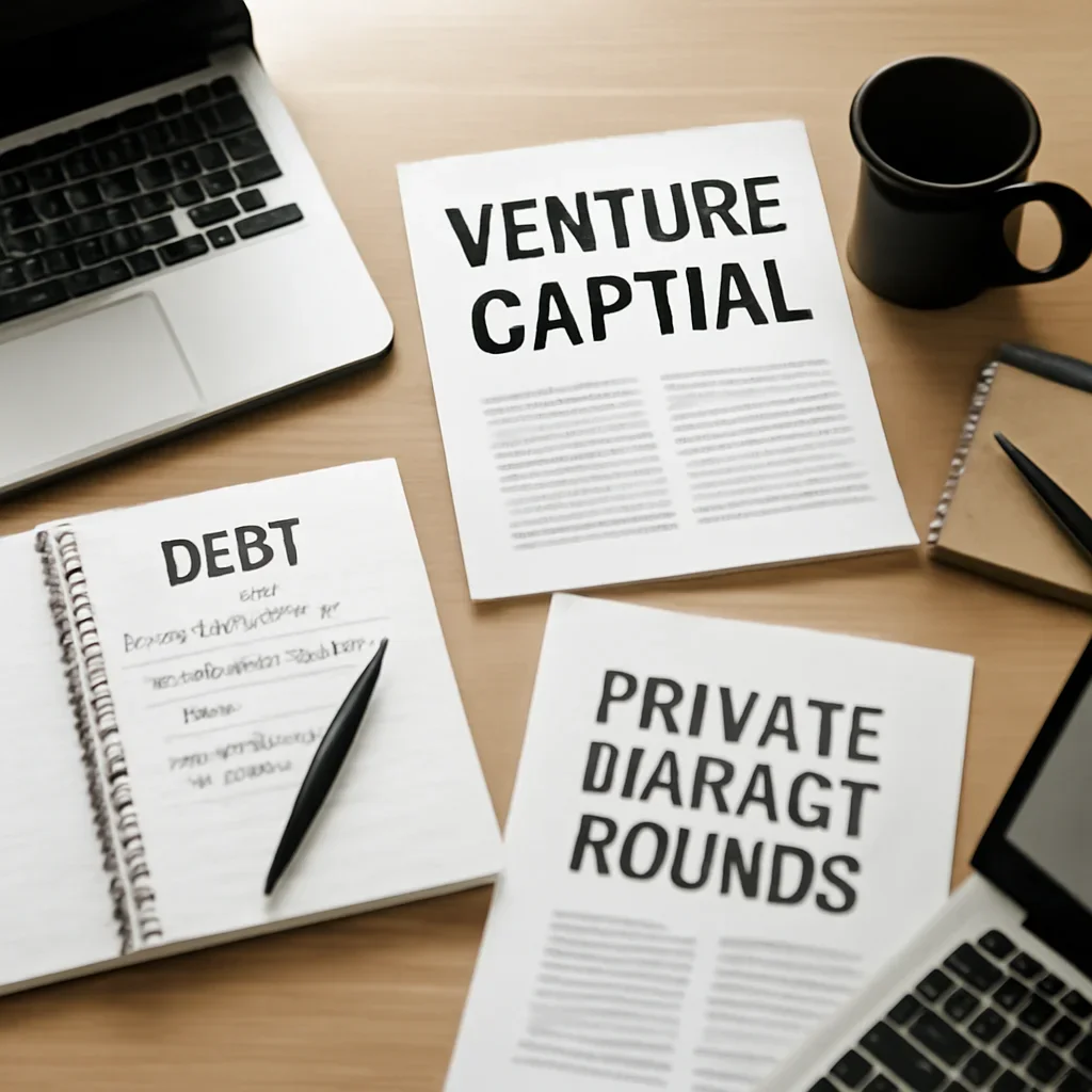 Call-to-action image for What Journalists Look for in a Funding Announcement featuring editorial workspace focused on venture capital, debt, private market rounds, and the capital signals shaping startup and growth stories, with laptops, notes, and clean magazine-style composition, tailored to the article topic 'What Journalists Look for in a Funding Announcement'