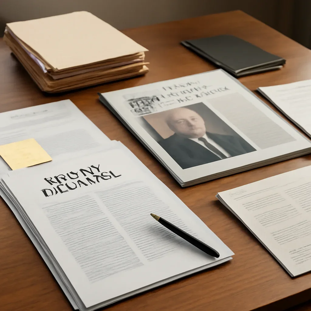 Call-to-action image for Legacy Business Category featuring archived editorial materials related to legacy business category, with documents, notes, and a magazine-style desk