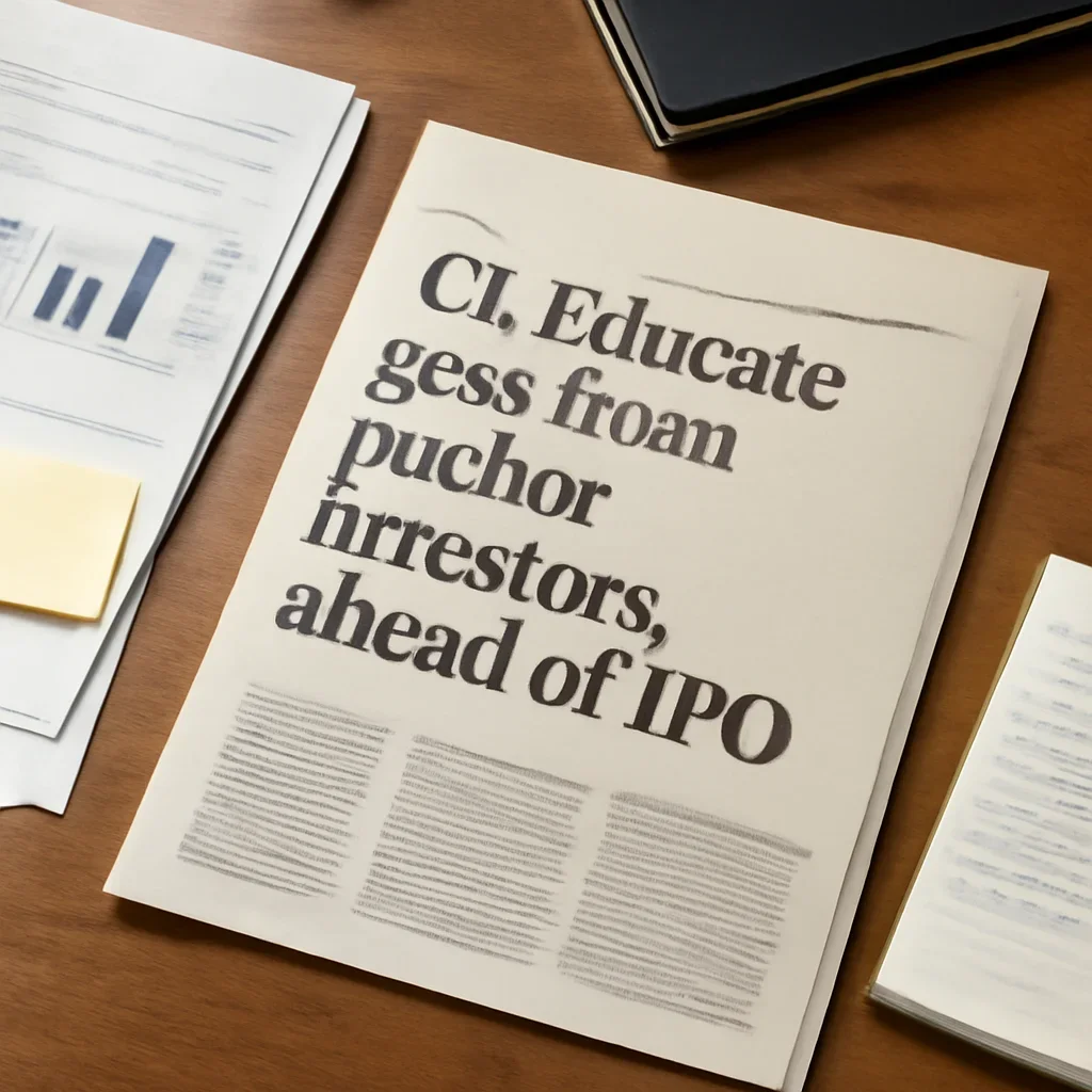 Supporting editorial image for CL Educate gets Rs.72 crores from anchor investors, ahead of IPO showing archived editorial materials related to cl educate gets rs.72 crores from anchor investors, ahead of ipo, with documents, notes, and a magazine-style desk