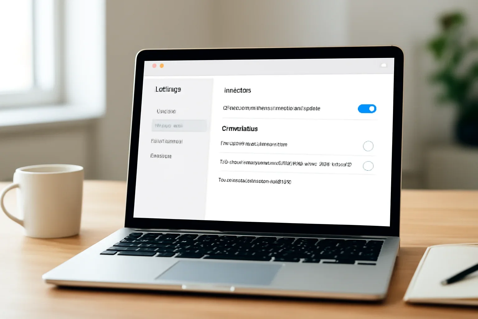 Cookie Policy hero image showing browser settings and privacy controls displayed on a laptop in a clean work setting