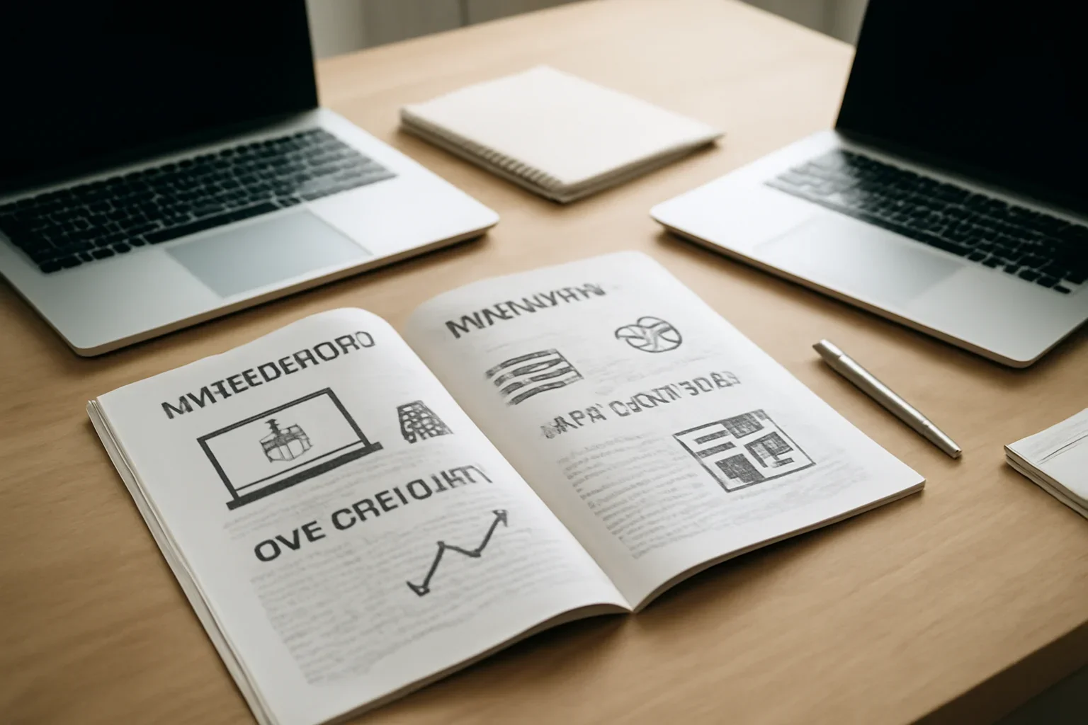 Ecommerce News hero image showing editorial workspace focused on marketplaces, D2C growth, logistics, retention, and the retail-tech stories shaping online commerce, with laptops, notes, and clean magazine-style composition