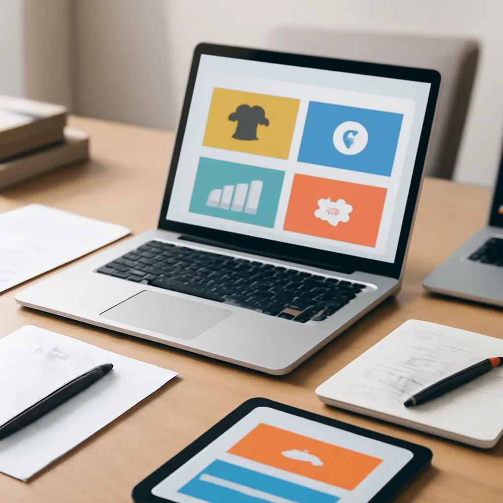 Context image for Edtech News featuring editorial workspace focused on learning products, skilling platforms, school-tech tools, and the companies reshaping education delivery, with laptops, notes, and clean magazine-style composition