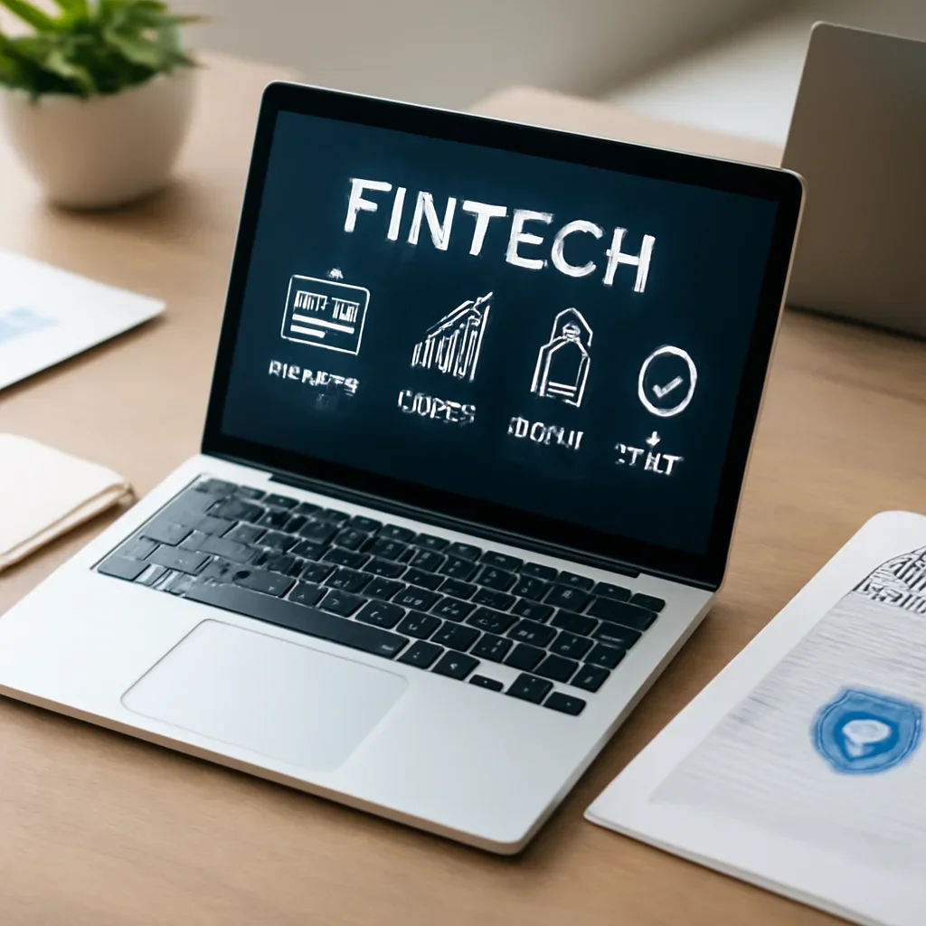Context image for Fintech News featuring editorial workspace focused on payments, lending, digital banking, insurance technology, and the startups reshaping money movement, with laptops, notes, and clean magazine-style composition