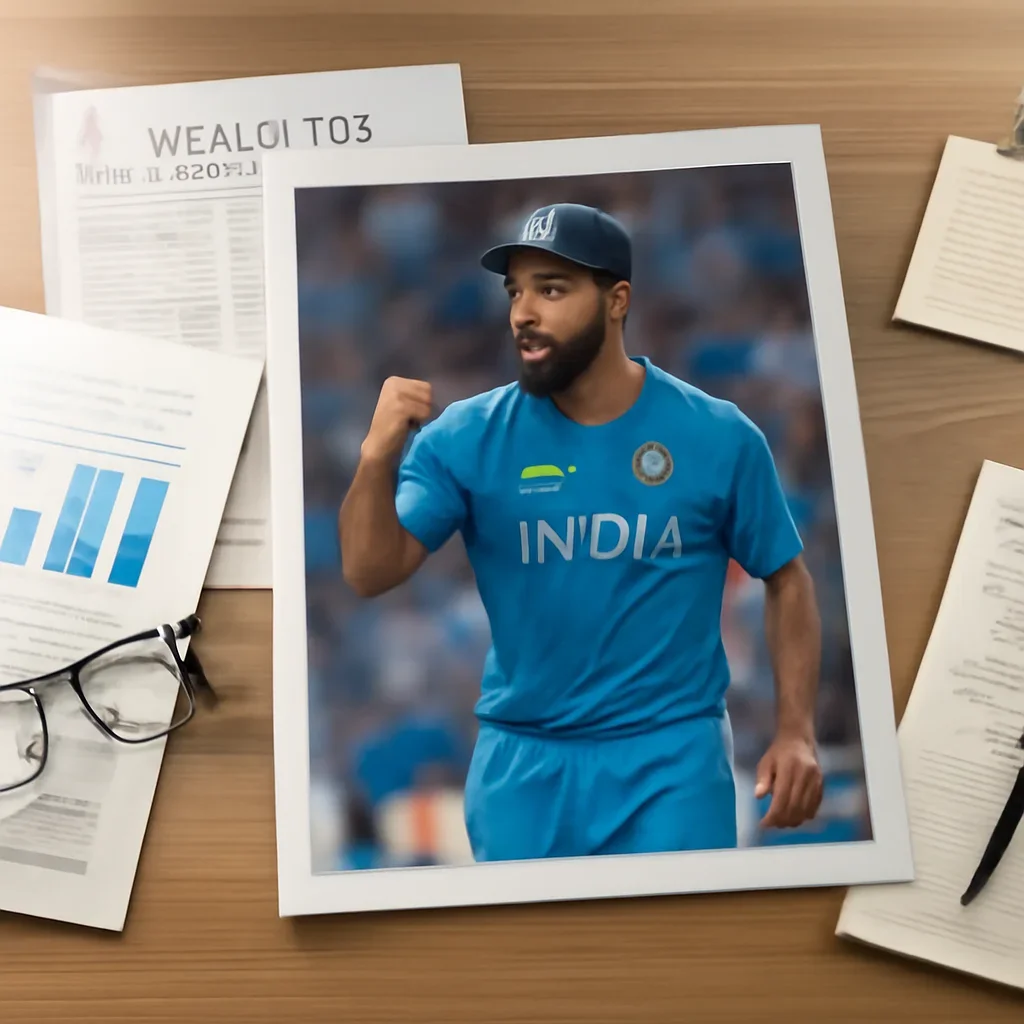 Call-to-action image for India's stellar performance at the 2023 Cricket World Cup featuring archived editorial materials related to india's stellar performance at the 2023 cricket world cup, with documents, notes, and a magazine-style desk