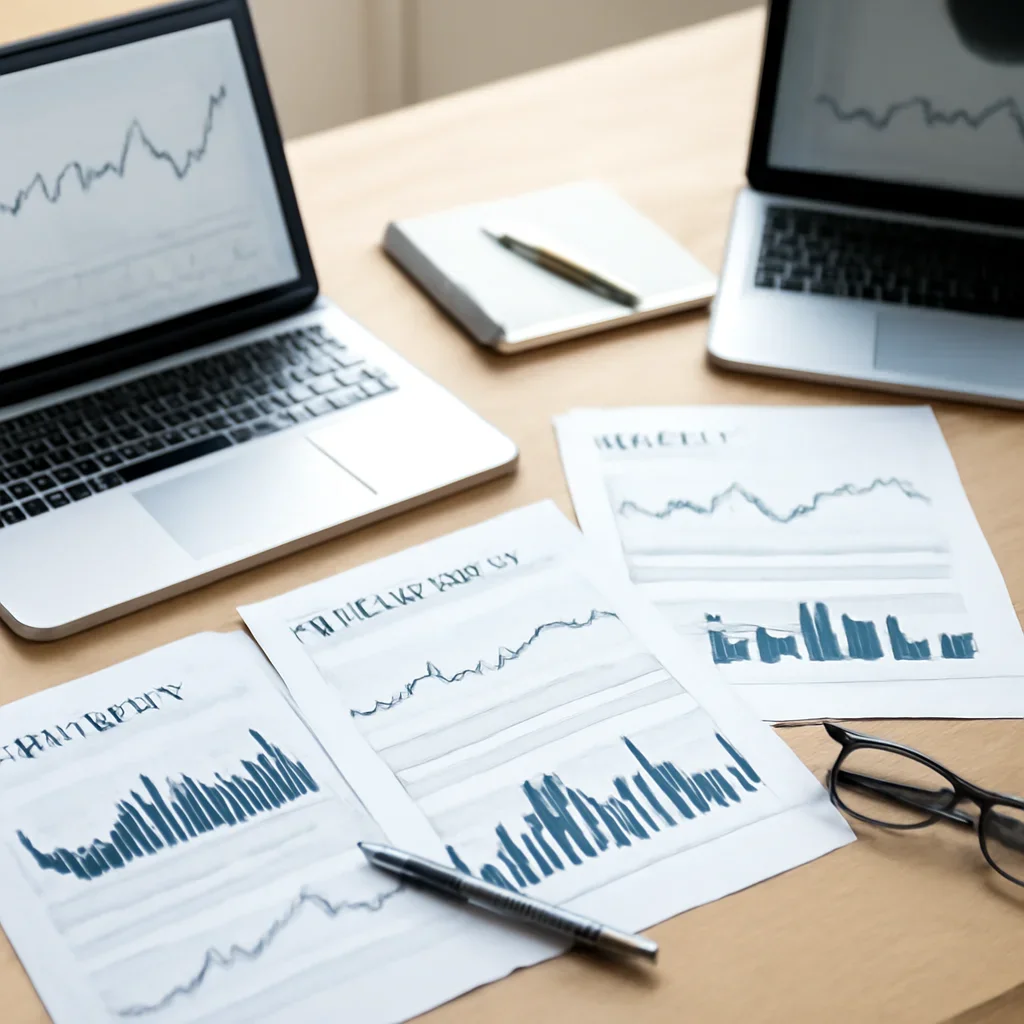 Supporting editorial image for Markets News showing editorial workspace focused on equities, commodities, rates, flows, and market-moving cues readers can use to stay oriented, with laptops, notes, and clean magazine-style composition