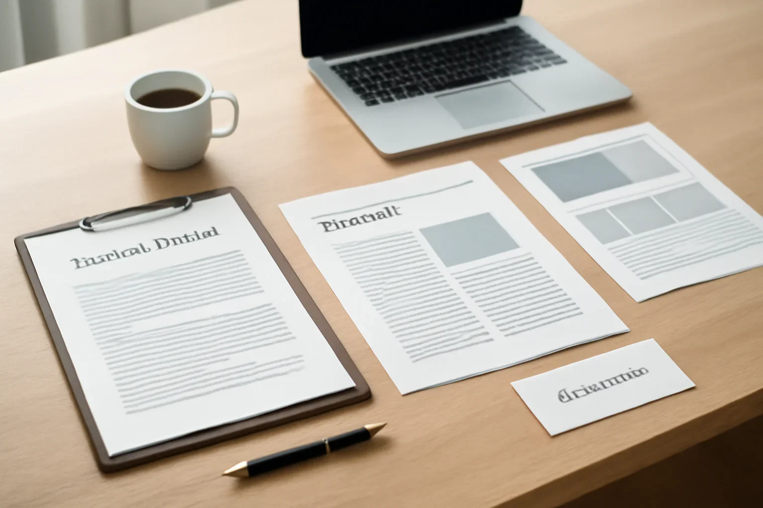 Sponsored Content hero image showing brand studio desk with campaign brief, article layout, design mockups, and disclosure notes