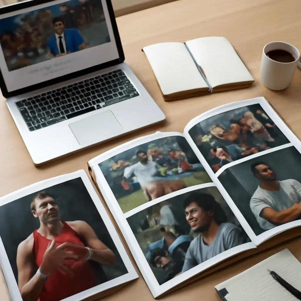 Supporting editorial image for Sports showing editorial workspace focused on major fixtures, athlete stories, sporting culture, and the conversations that keep sports coverage alive beyond scores, with laptops, notes, and clean magazine-style composition