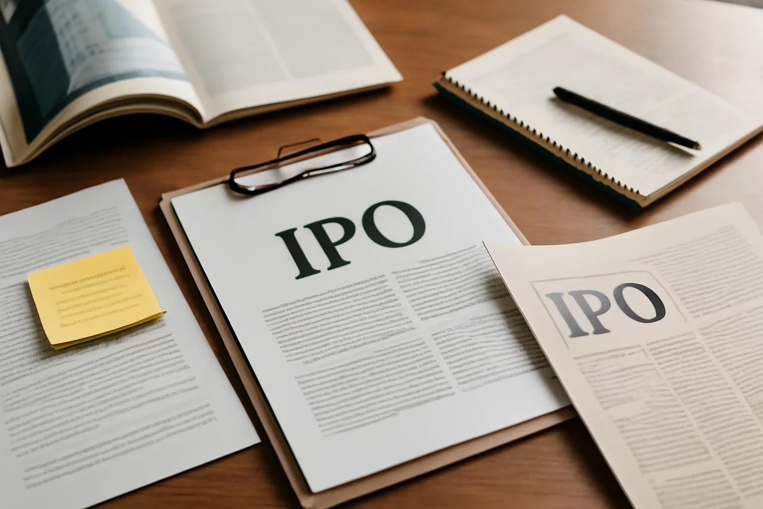 Legacy IPO Tag hero image showing archived editorial materials related to legacy ipo tag, with documents, notes, and a magazine-style desk