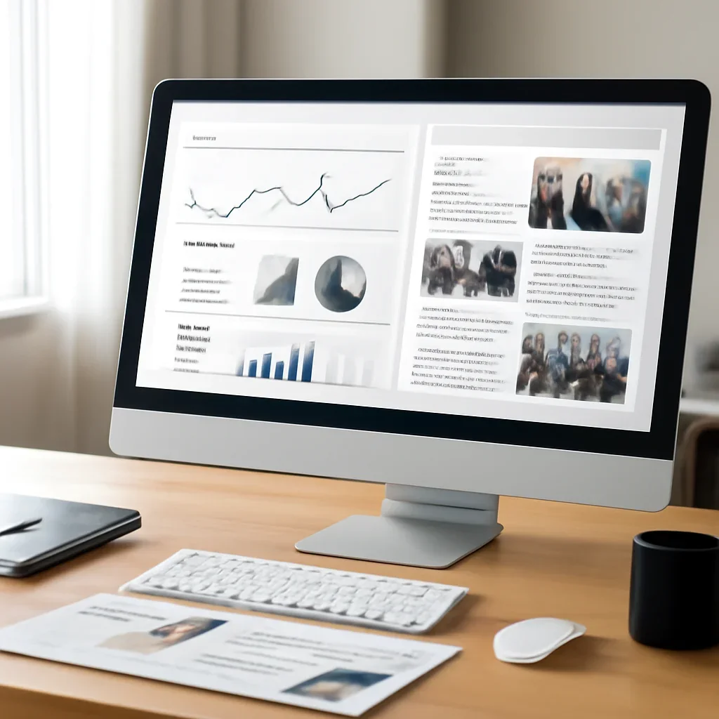 Supporting editorial image for Trending showing analytics dashboard and editorial desk showing popular stories, reader signals, and highlighted headlines