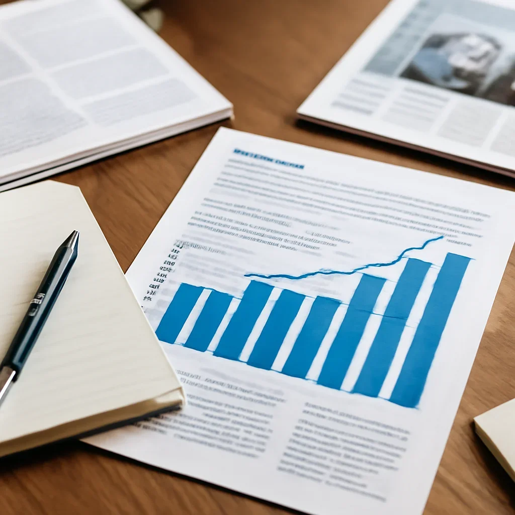 Call-to-action image for UFlex consolidated net profit grows 22% in the fourth quarter featuring archived editorial materials related to uflex consolidated net profit grows 22% in the fourth quarter, with documents, notes, and a magazine-style desk
